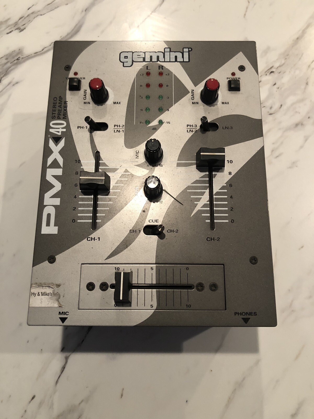 Gemini PMX-40 DJ CD Deck PMX-40 Mixer Untested No Cords Included.