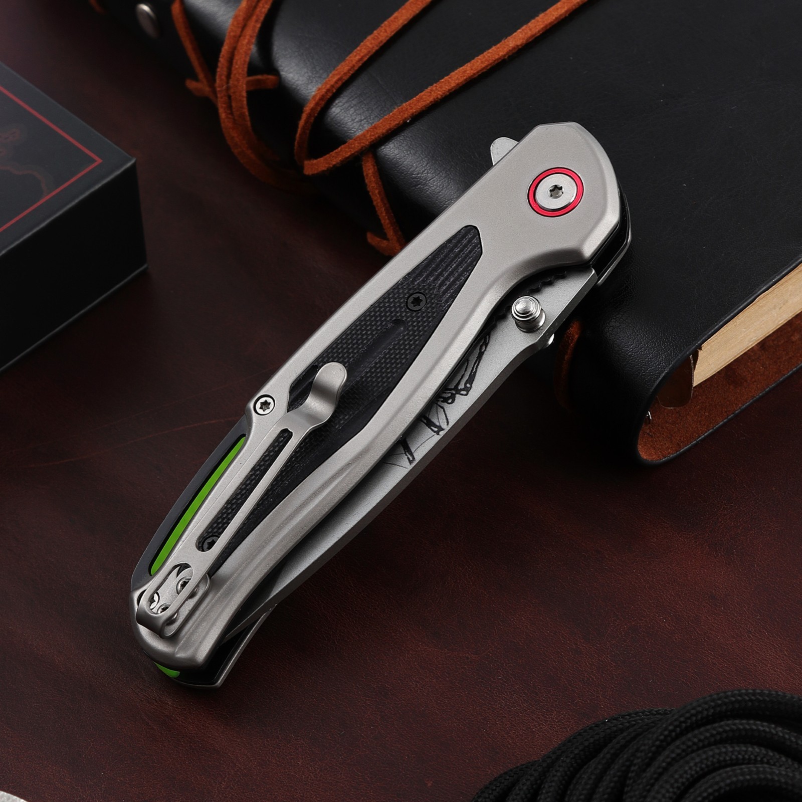 Chamaki Spider Folding Knife Tactical EDC Pocket Knife Razor Sharp Gift Ready