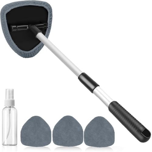 Windshield Cleaning Tool, Car Window Cleaner Windshield Cleaner with 4 Gray