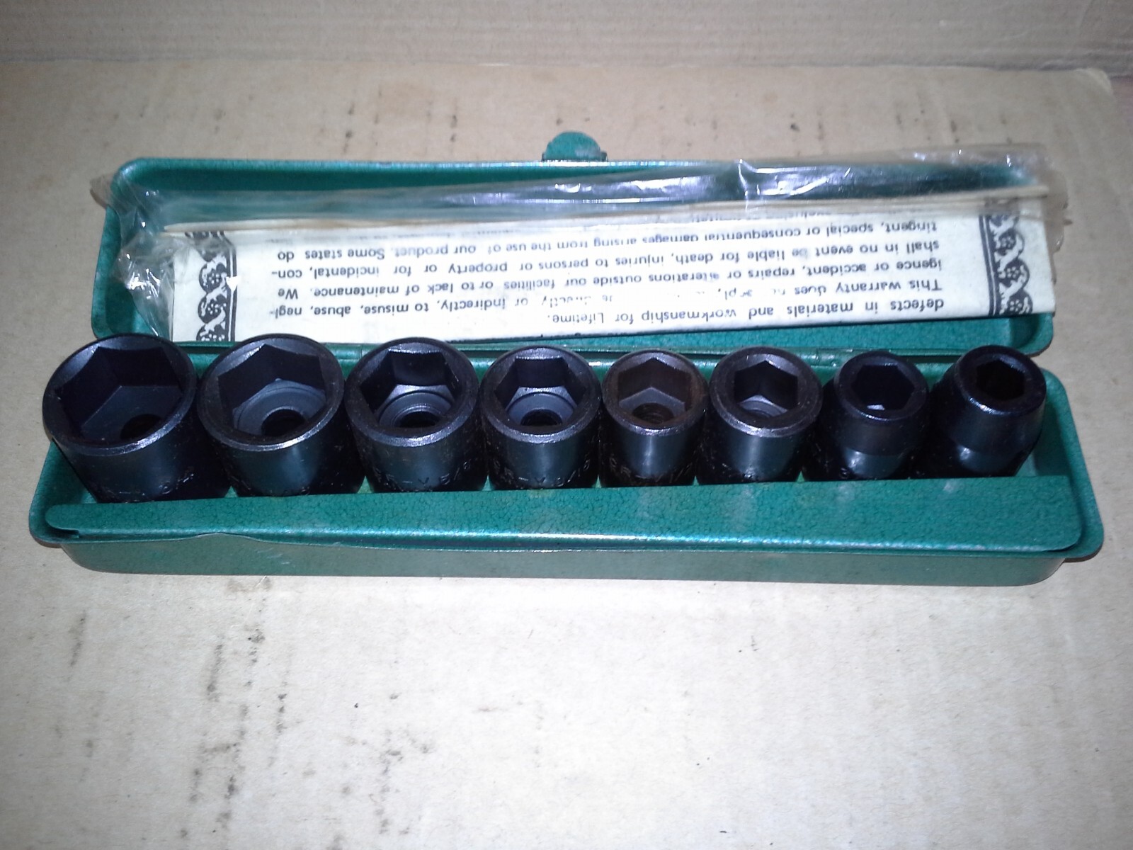 Central Forge 8 Piece Impact Socket Set. Very good condition