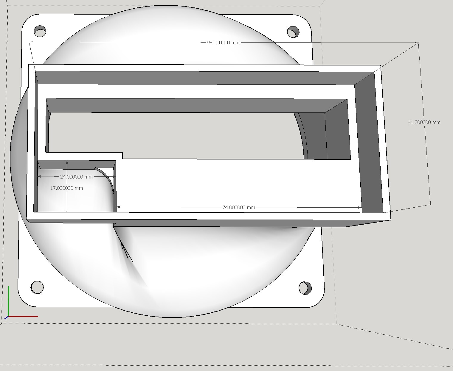 Nvidia GPU Blower Fan Shroud with Lip for A100/CMP 170HX