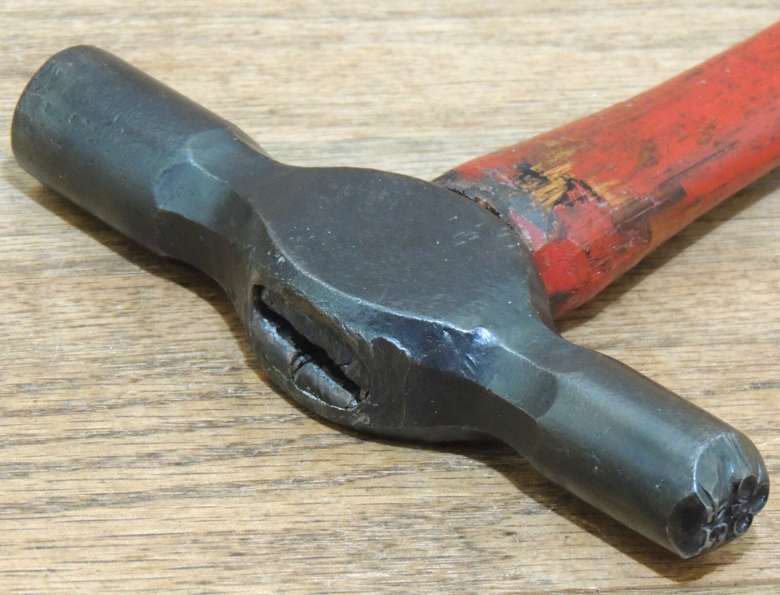 HAND FORGED CLOVER LEAF MARKING HAMMER-BLACKSMITH MADE-ANTIQUE TOOL