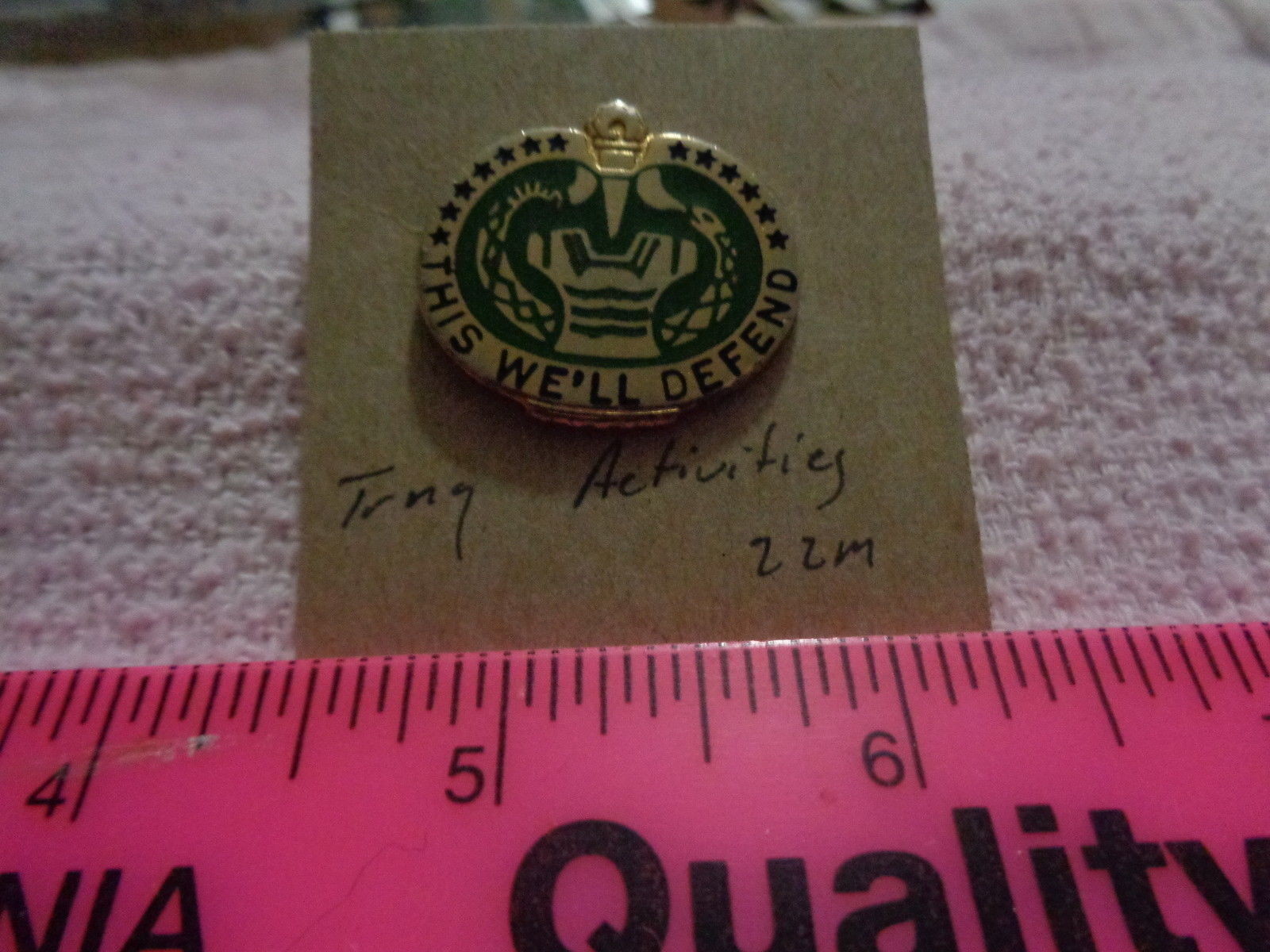 Training Activities 22M Unit Crest, DI, DUI (DRAW#R4)