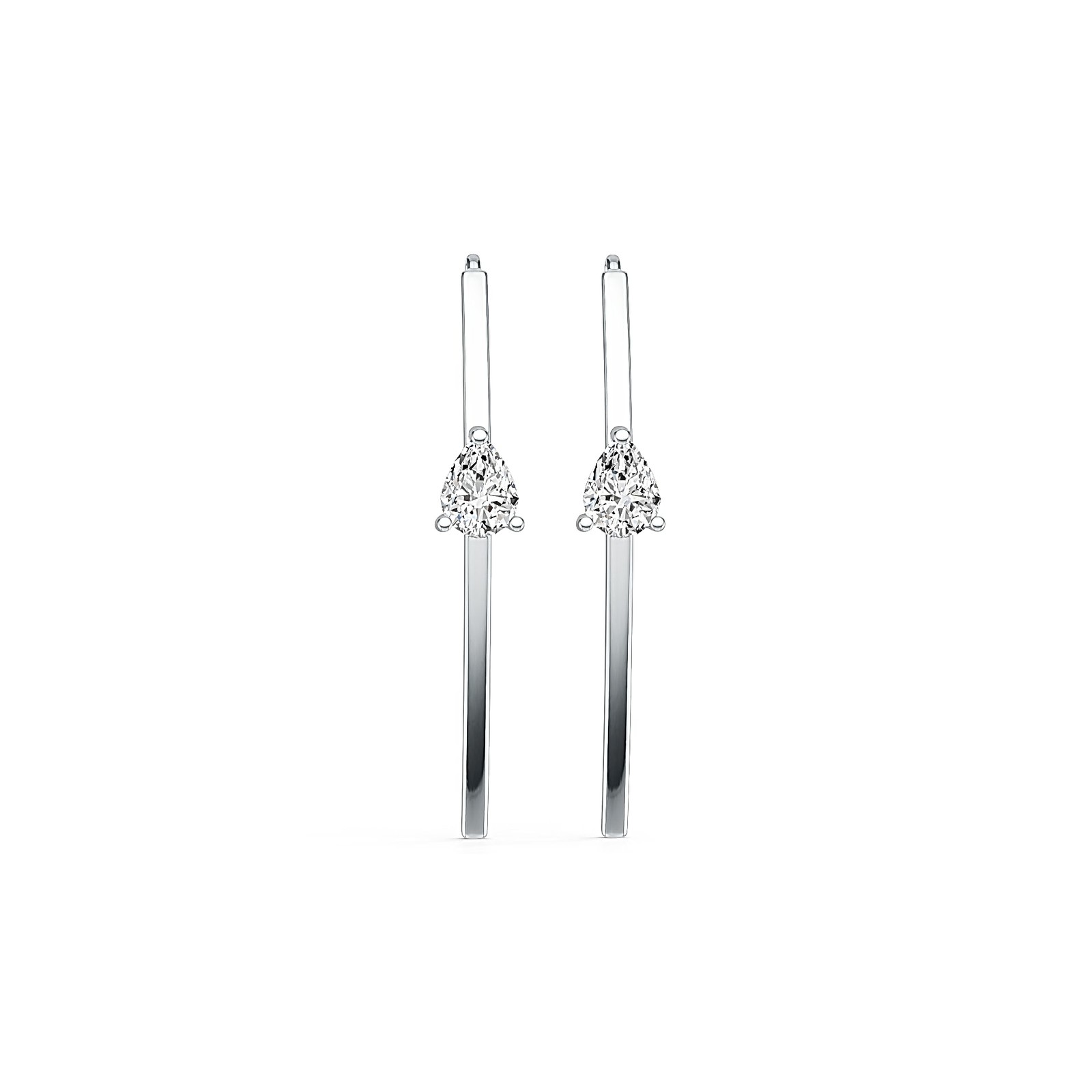 Sterling Silver Semi Mount Earrings Setting Pear PE 8X6mm