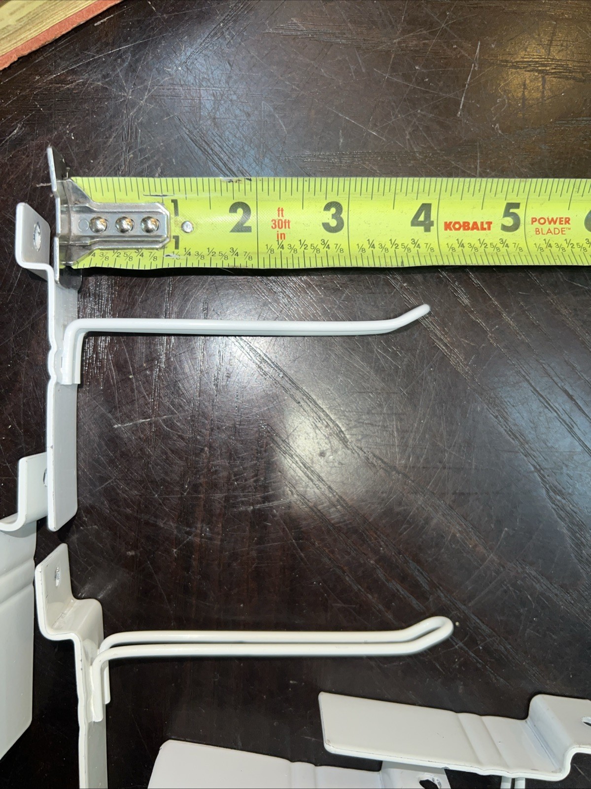 12- Slatwall Hooks: 4"- White- FREE SHIP!