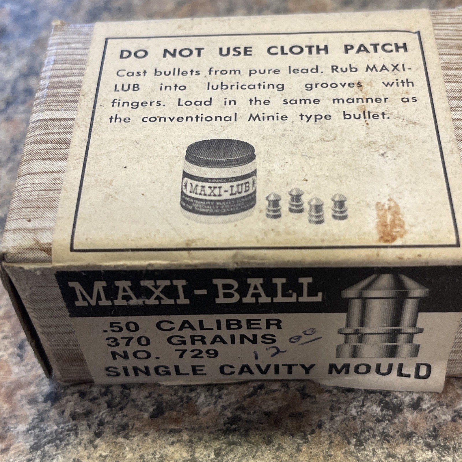 Thompson Center 1 Cavity Mould Mold 50 Cal T/C  .50 Maxi-Ball 370 Grain #1092