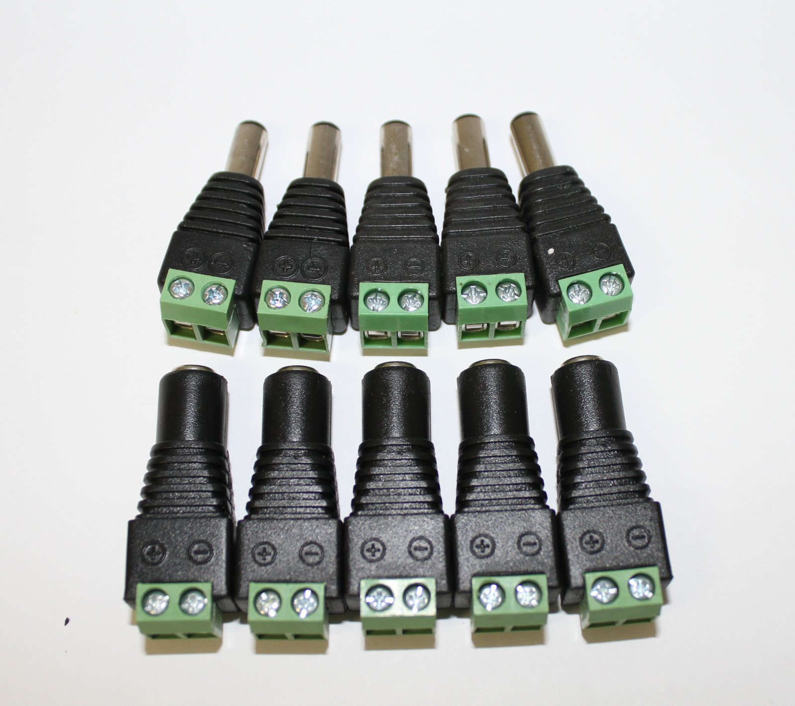 5 x Male and 5 x Female  5.5mm x 2.1mm  DC Power Jack Adapter Connector plug