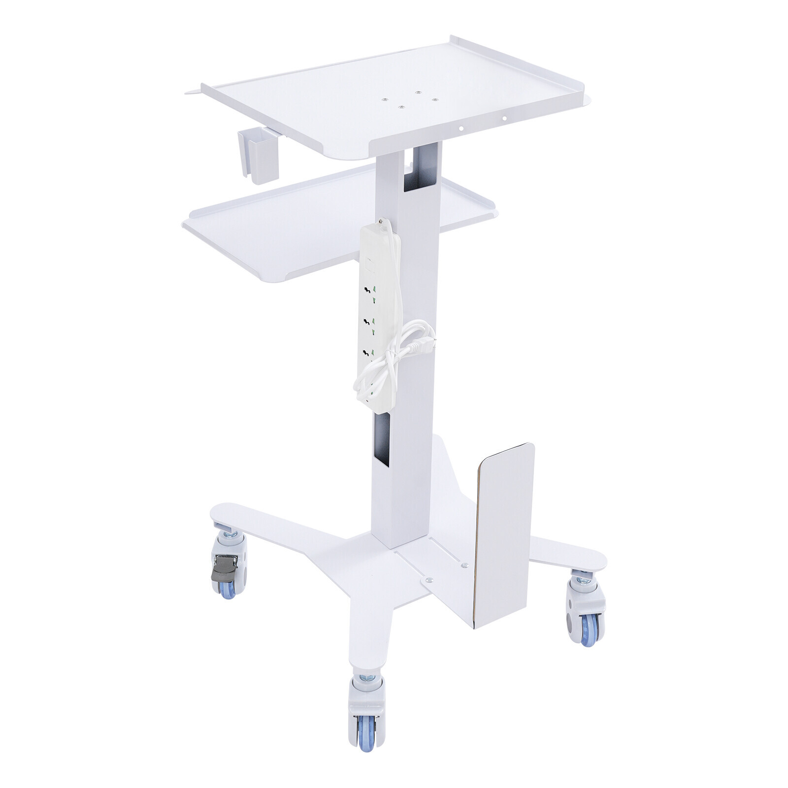 Adjustable Rolling Computer Cart, Mobile Standing Workstation, Mobile Cart