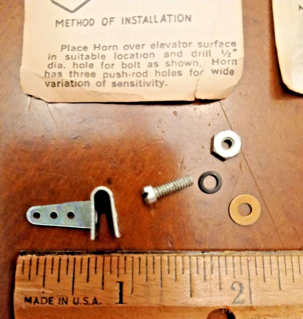 PERFECT#231 CONTROL HORN, 2 SETS, NEW OLD STOCK