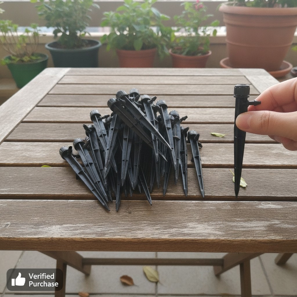50PCS Adjustable Irrigation Drippers for 4/7mm Tubes - Efficient Water Control