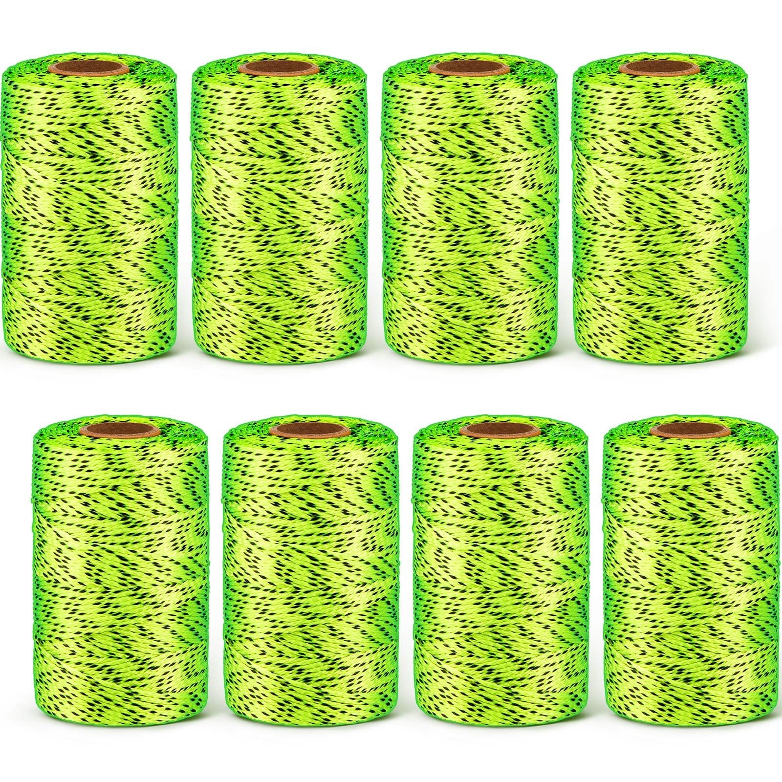 8 Rolls Mason Line #18 Braided Nylon String Total 4000 Feet Length Masonry Ny...