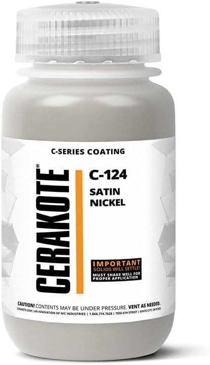 Cerakote C-Series Air Cure Ceramic Coating C-124P Satin Nickel (16oz)