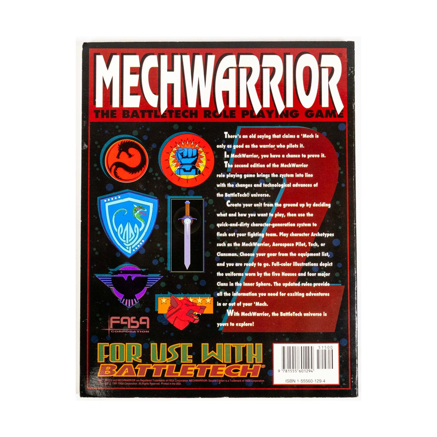 FASA MechWarrior MechWarrior (2nd Ed) VG