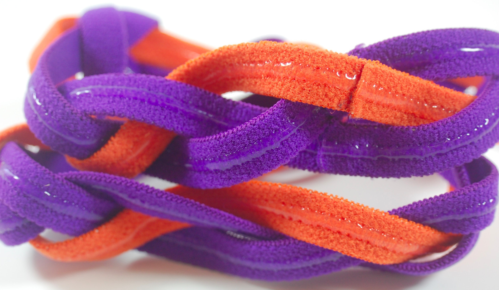 NEW! Purple Orange Braided Hair Bands Head Under Sweaty Headband Armour Non Slip