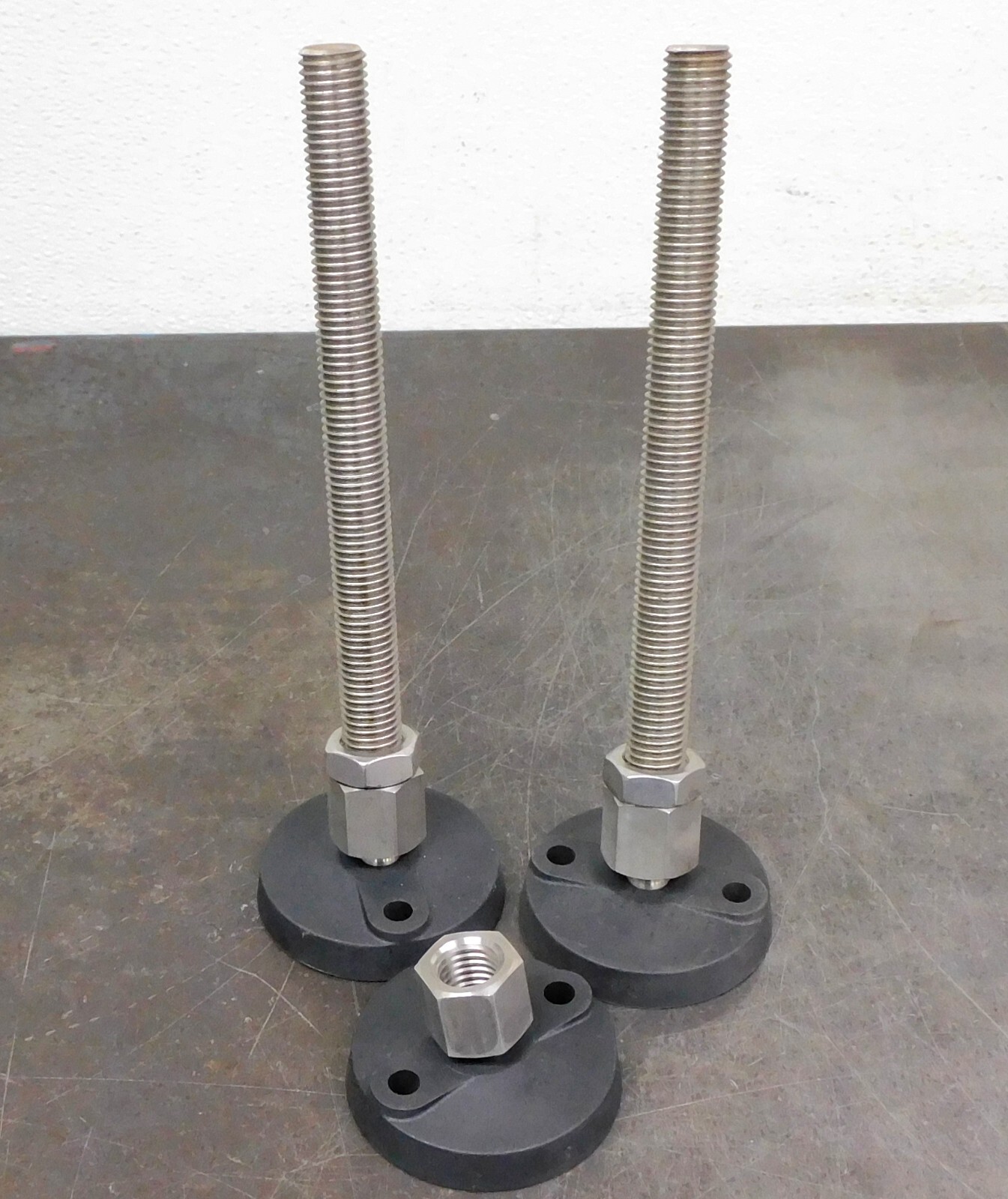 Reid Tool Supply-SWL-14S Machine Feet w/ Leveler 1/2" NPT 3-1/4 DIA Lot of Three