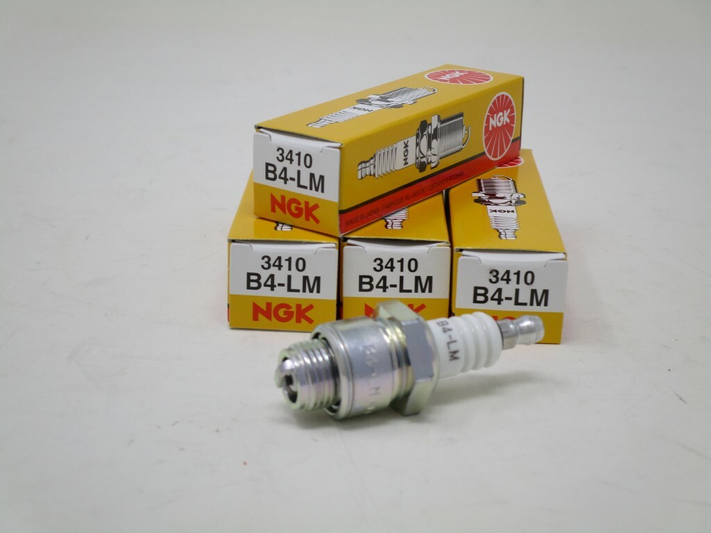 4 Genuine NGK 3410 B4-LM Copper Core Spark Plugs Lawnmower