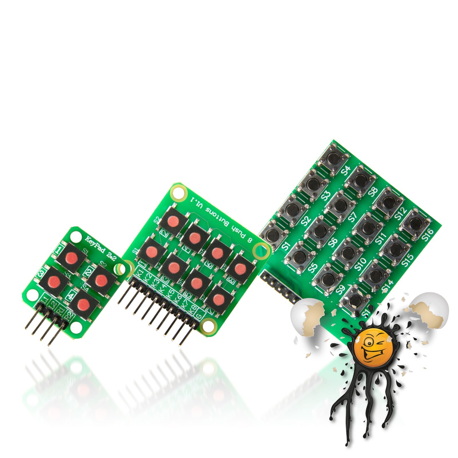 Micro Button Micro Switch Matrix Keyboard 2x2 2x4 4x4 MCU External Expansion