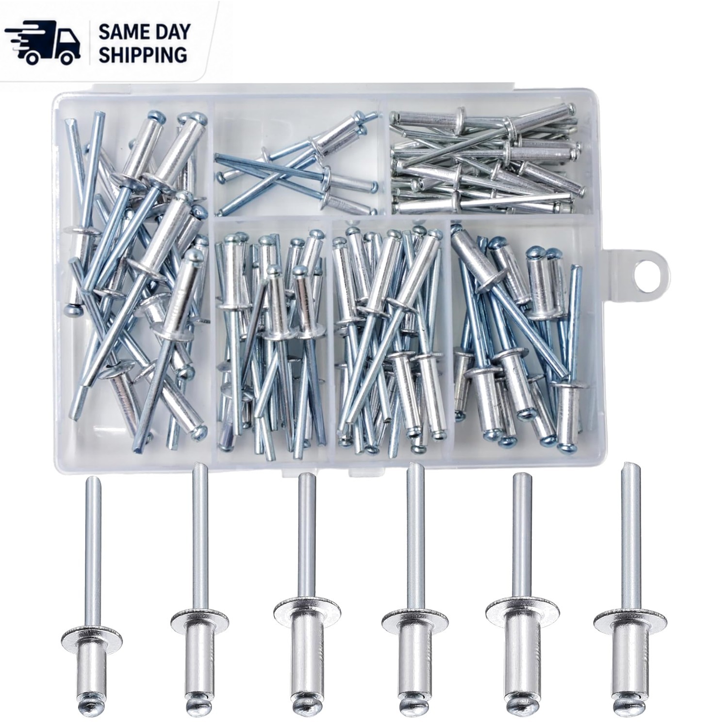 Corrosion-Resistant Aluminum Rivets Kit - Easy Installation & Variety Sizes
