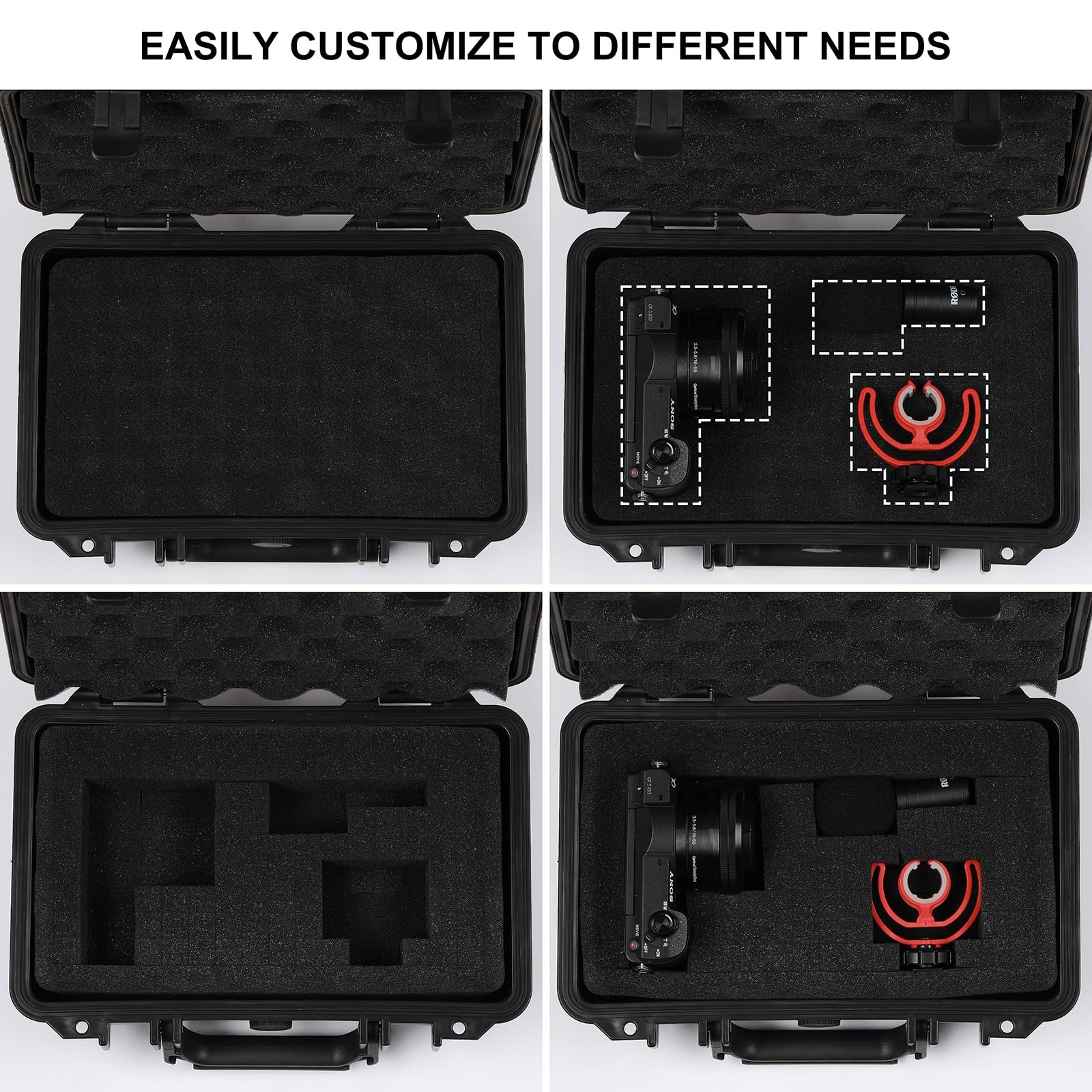 Tool Box with Shock Proof Sponge Waterproof IP67 Carrying Case
