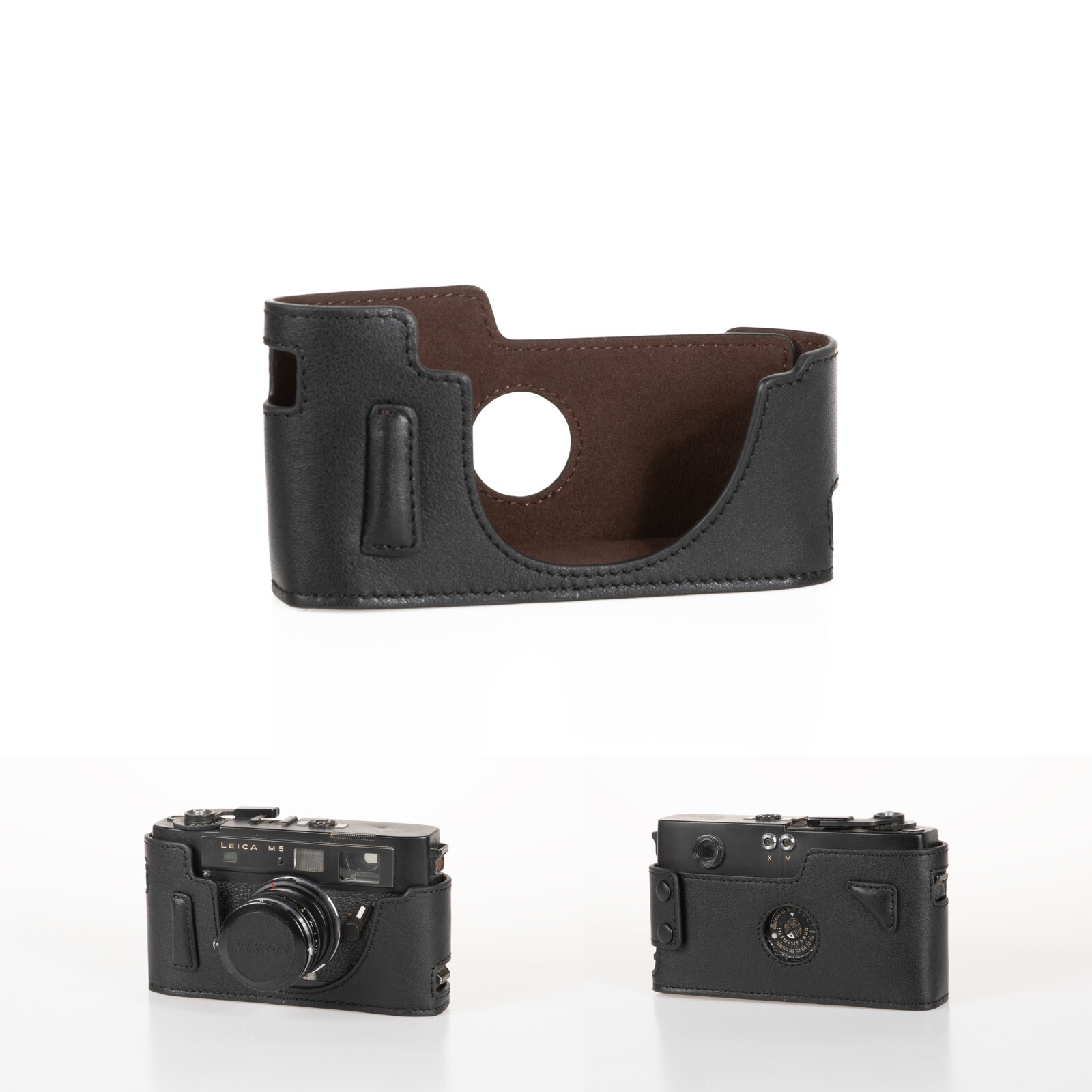 MRZHOUCASE Leather Half Case for Leica M5 Camera w 2 or 3 Lugs