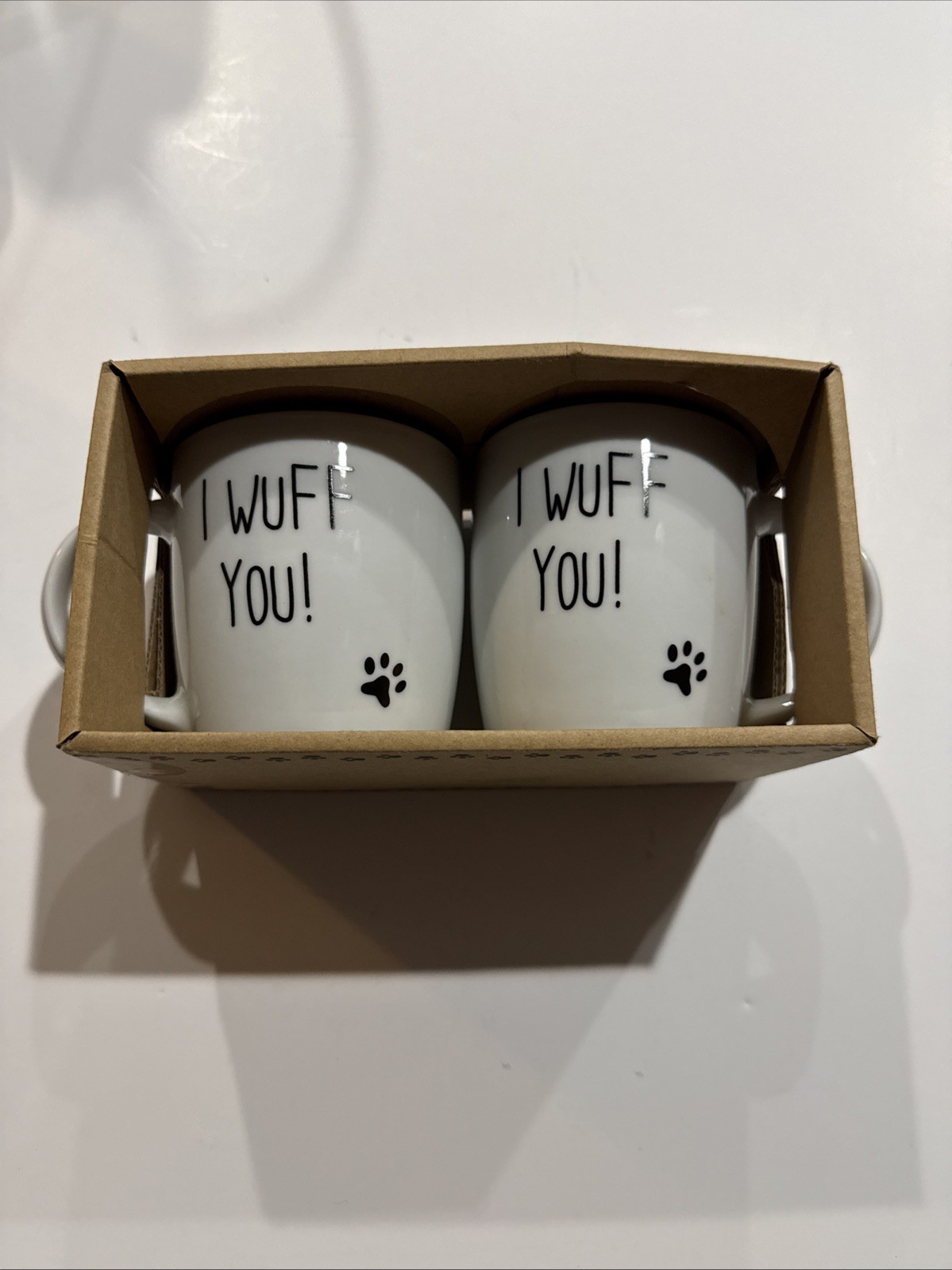 Set Of Two I Wuff You Coffee Mugs