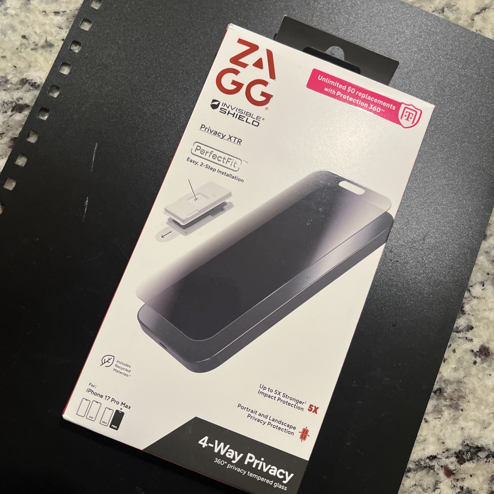 ZAGG Invisible Shield Privacy XTR Screen Protector iPhone 17 Pro Max (6.9")