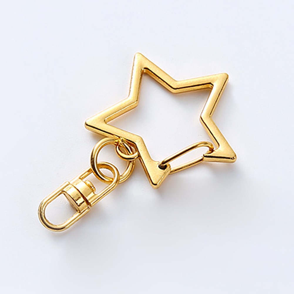 Fun Star Power Metal Keychain with Small DC Ring for Key and Bag Style