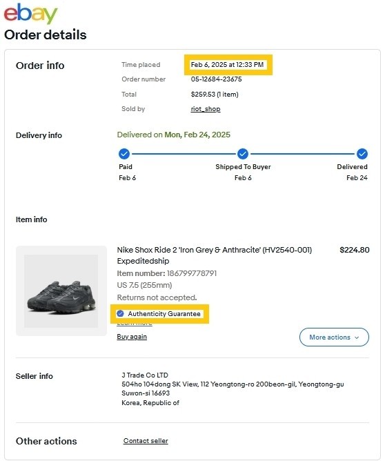 Nike Shox Ride 2 Iron Grey & Anthracite - HV2540-001 - BRAND NEW - Mens 7.5