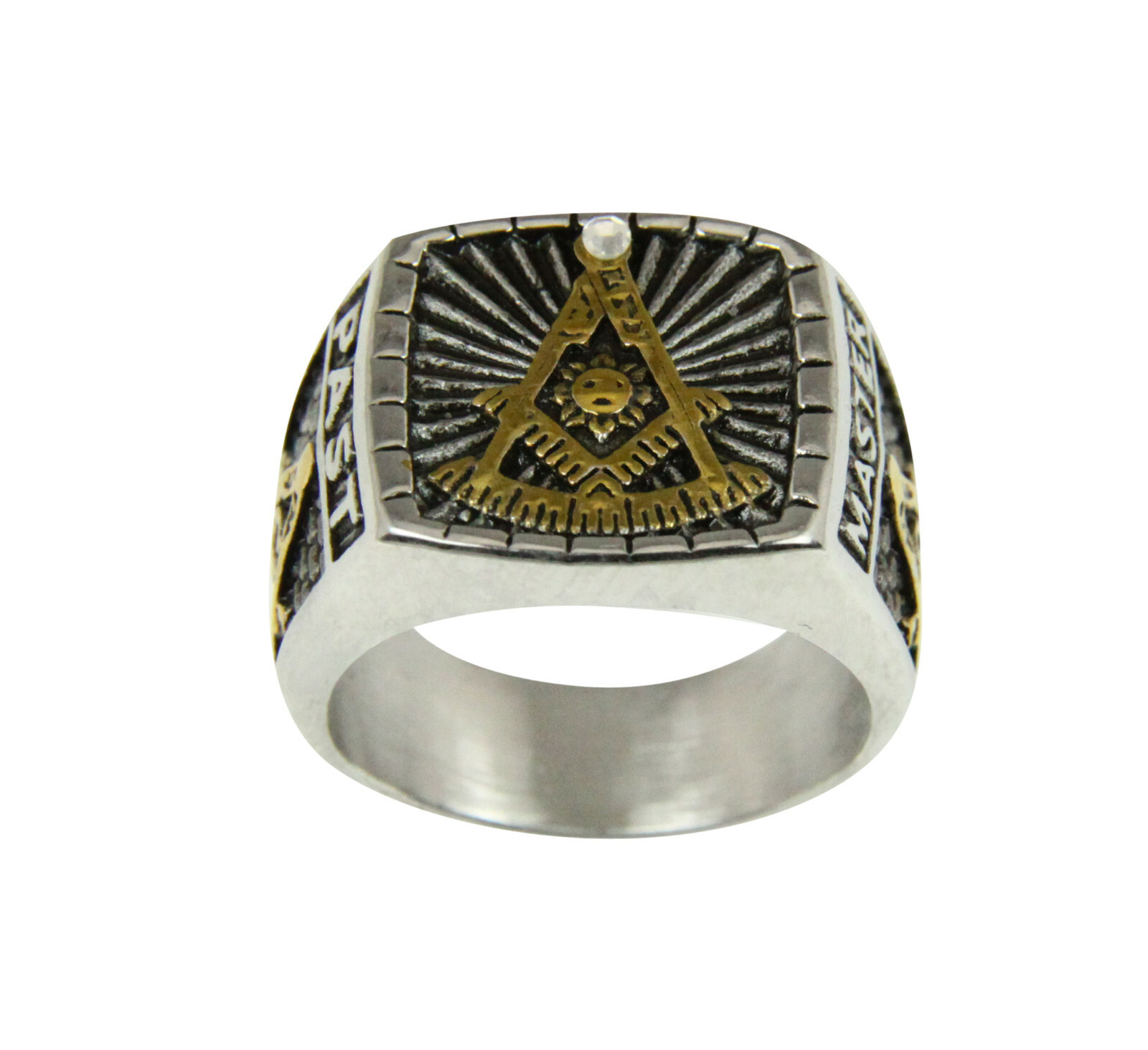 T113 Masonic Past Master Ring Mason Freemason Master of The Lodge Worshipful