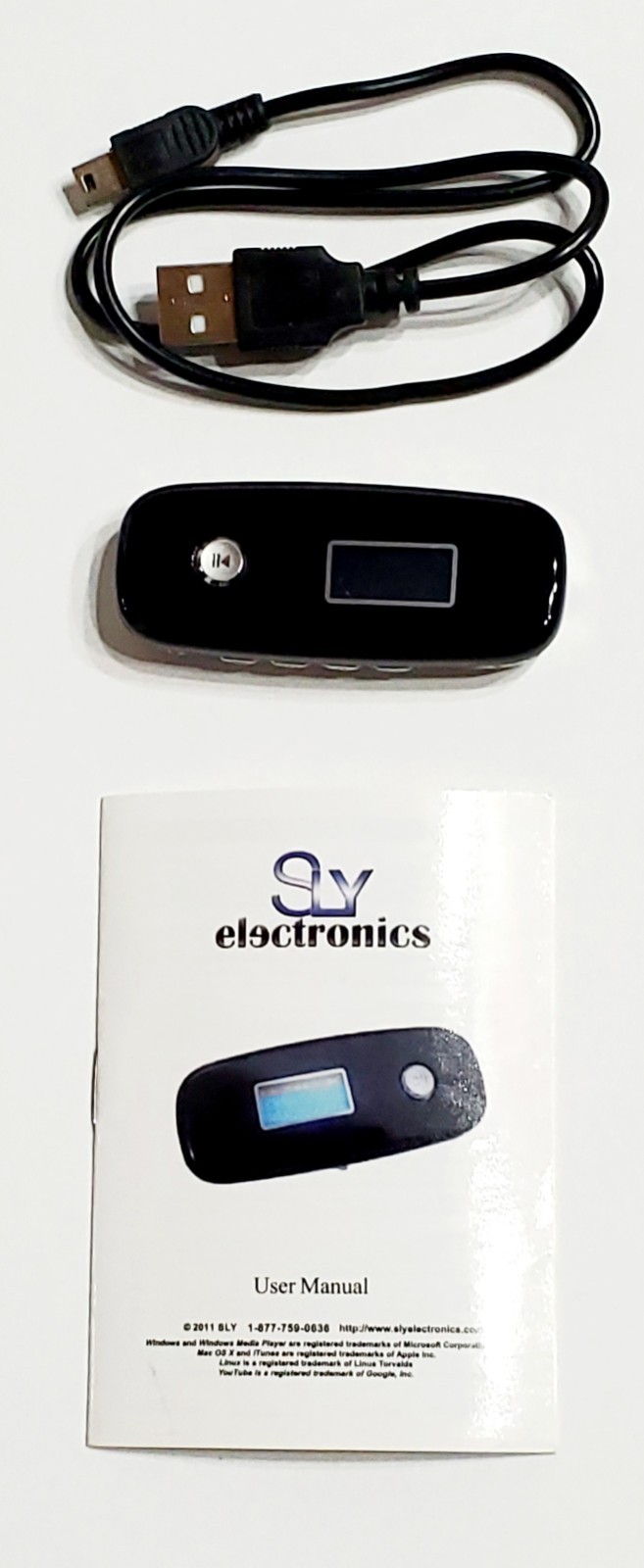 SLY SL028 Electronics Digital Audio Player 8 GB User Manual Included