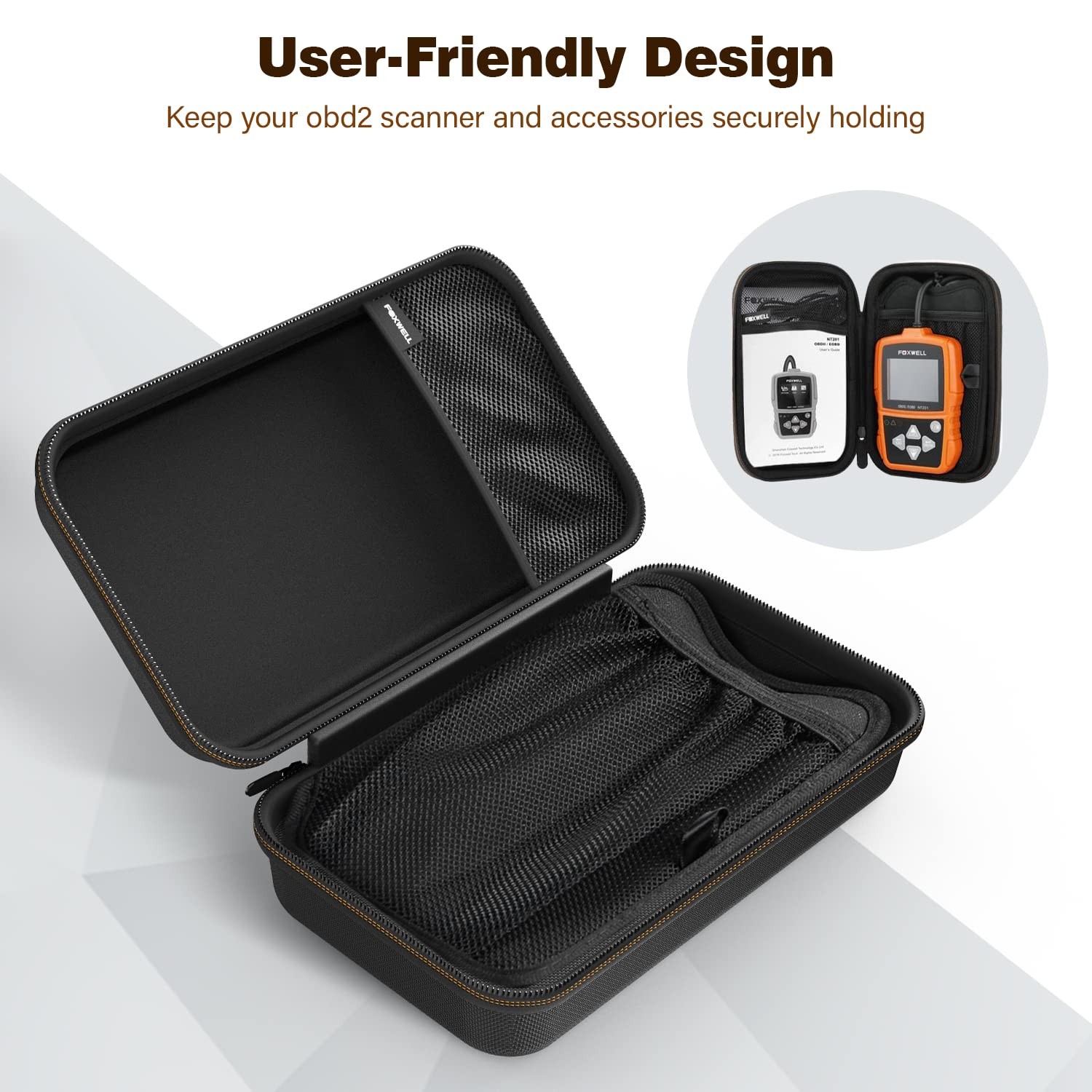 FOXWELL NT301 CASE OBD2 Scanner Professional Protective Case, Carrying Case