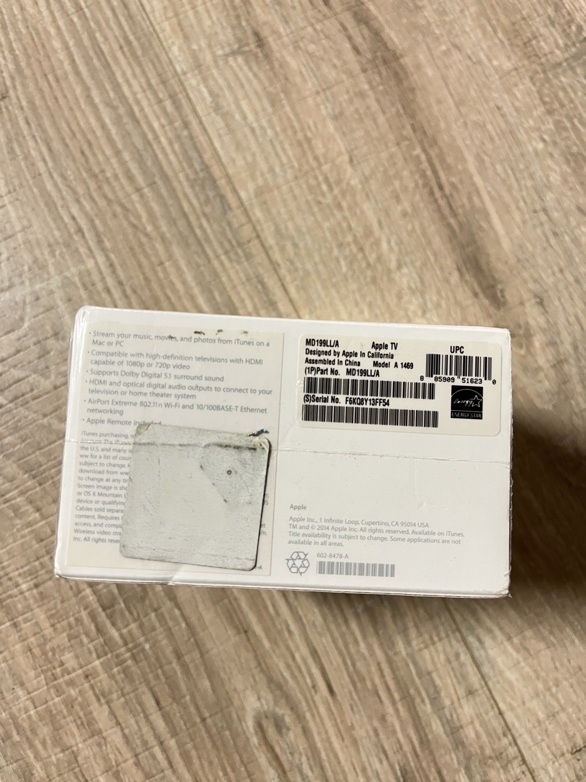 New Sealed Apple TV 3rd Generation MD199LL/A Model A1427/A1469(2012)