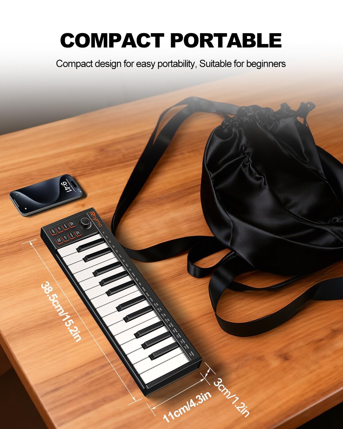 25 Key MIDI Keyboard Controller Portable USB MIDI Controller with Arpeggiator...