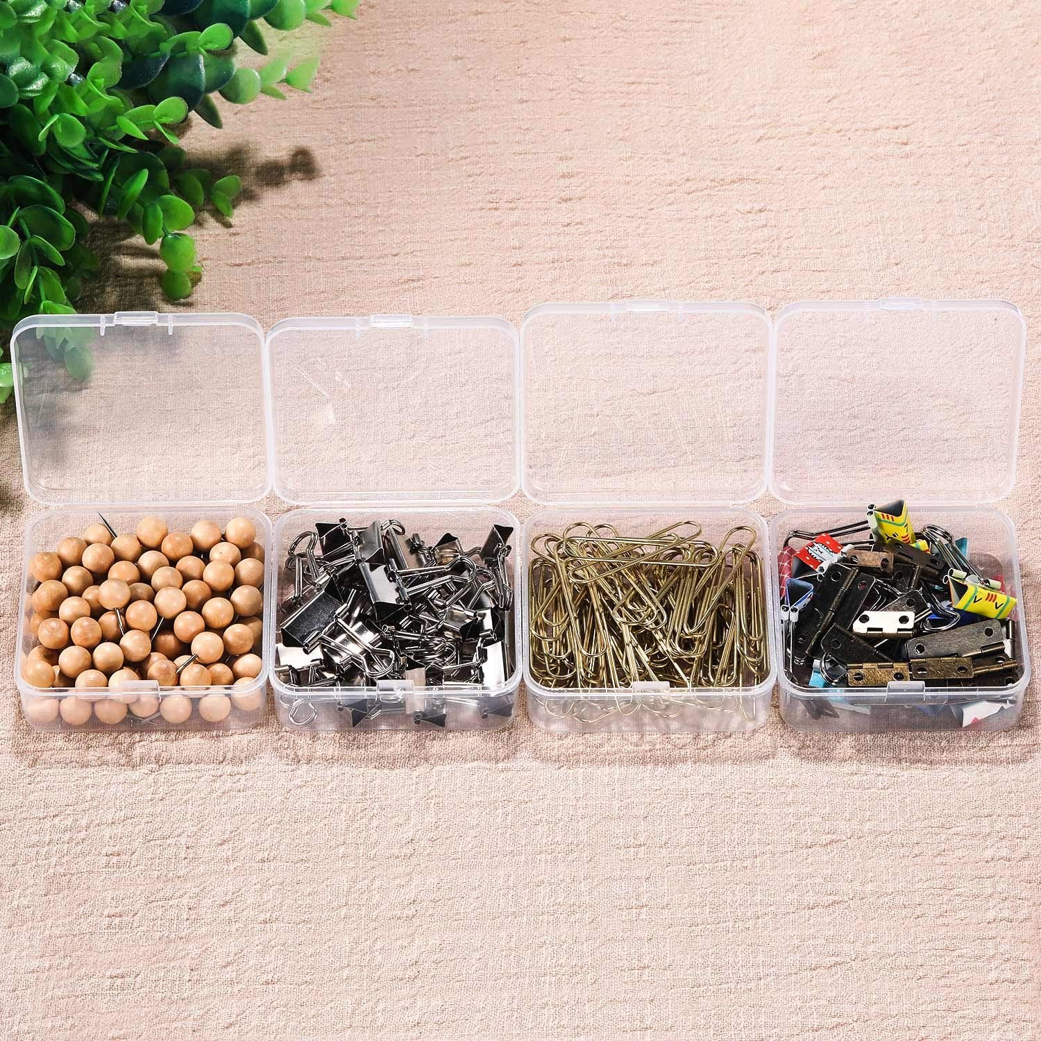 SATINIOR 12 Pack Clear Plastic Beads Storage 2.9 x x 1 Inch,
