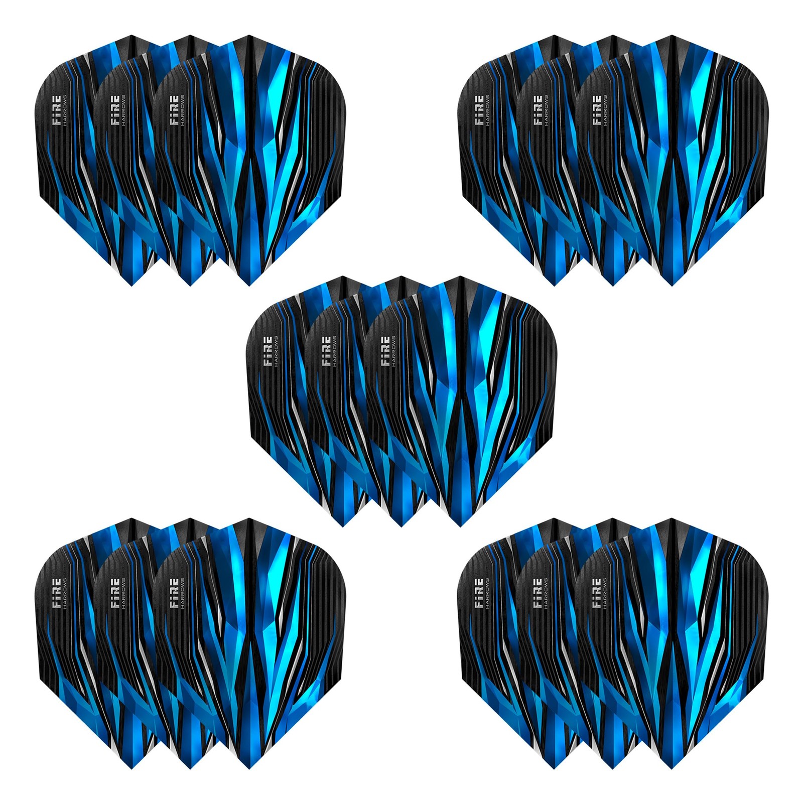 Fire Dart Flights | 5 x Sets Darts Flights (15 Flights Total) I 100 Micron Da...