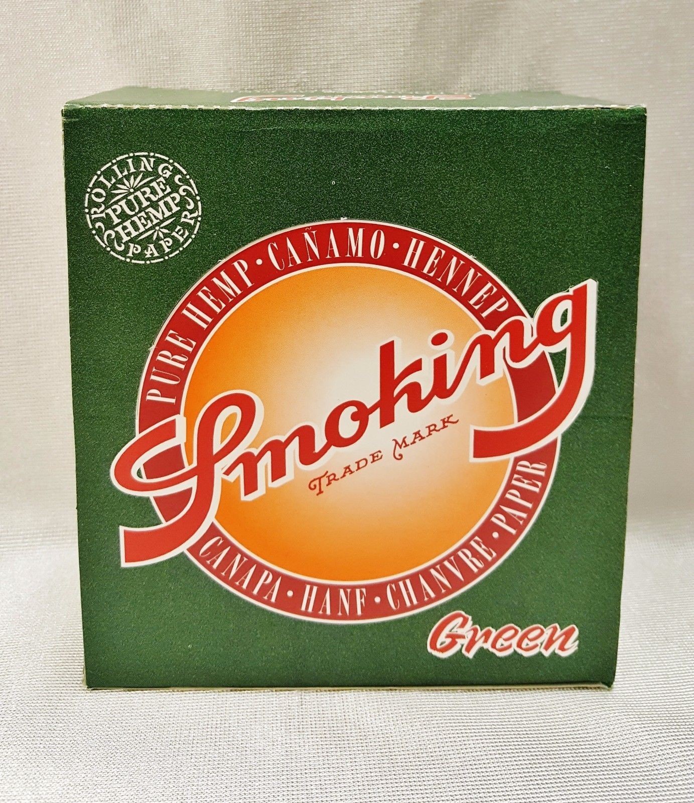50 Packs Smoking Green Pure Hemp King Size Gummed Rolling Papers 33 Per Pack