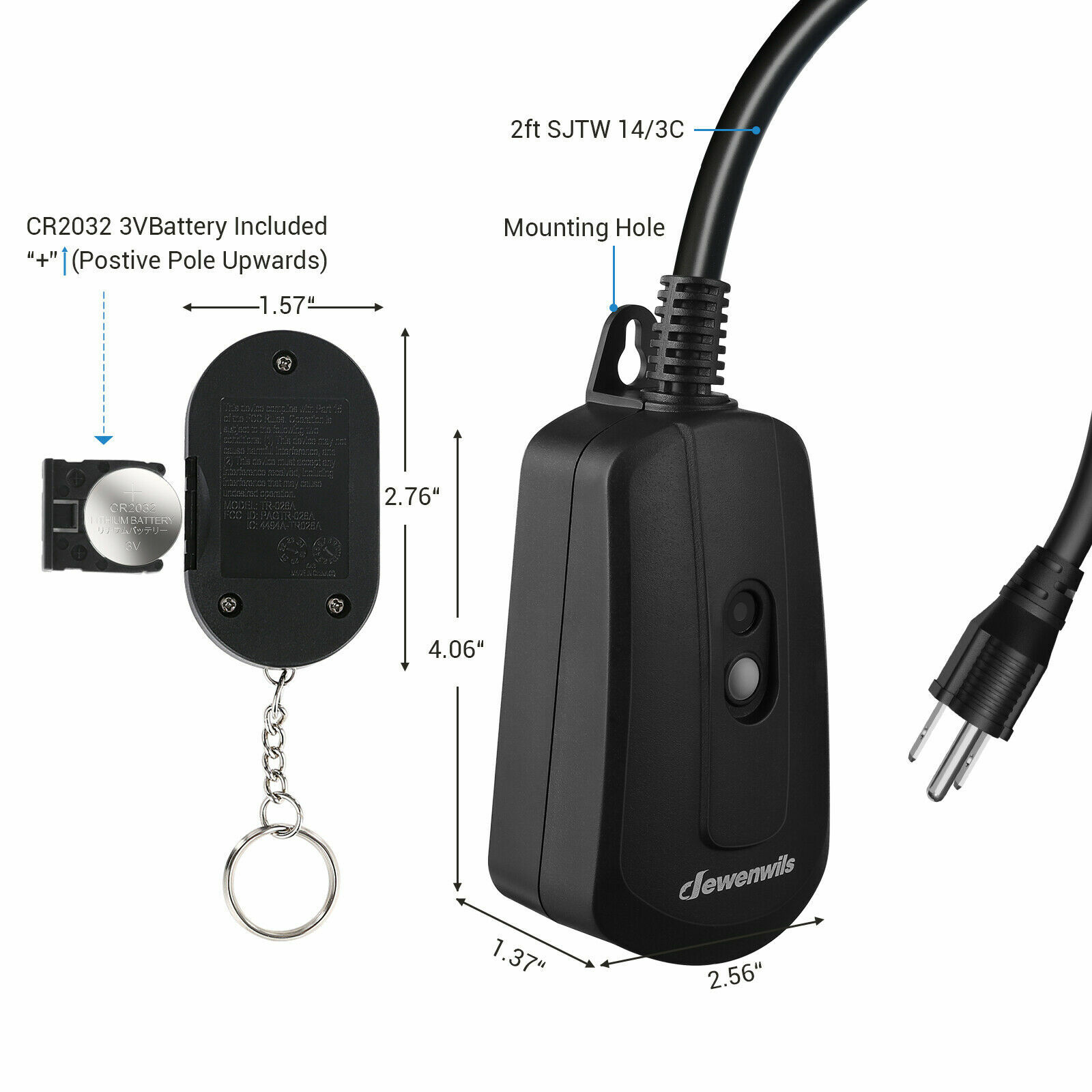 DEWENWILS Remote Control Outlet Wireless Remote Controlled Light Switch Plug
