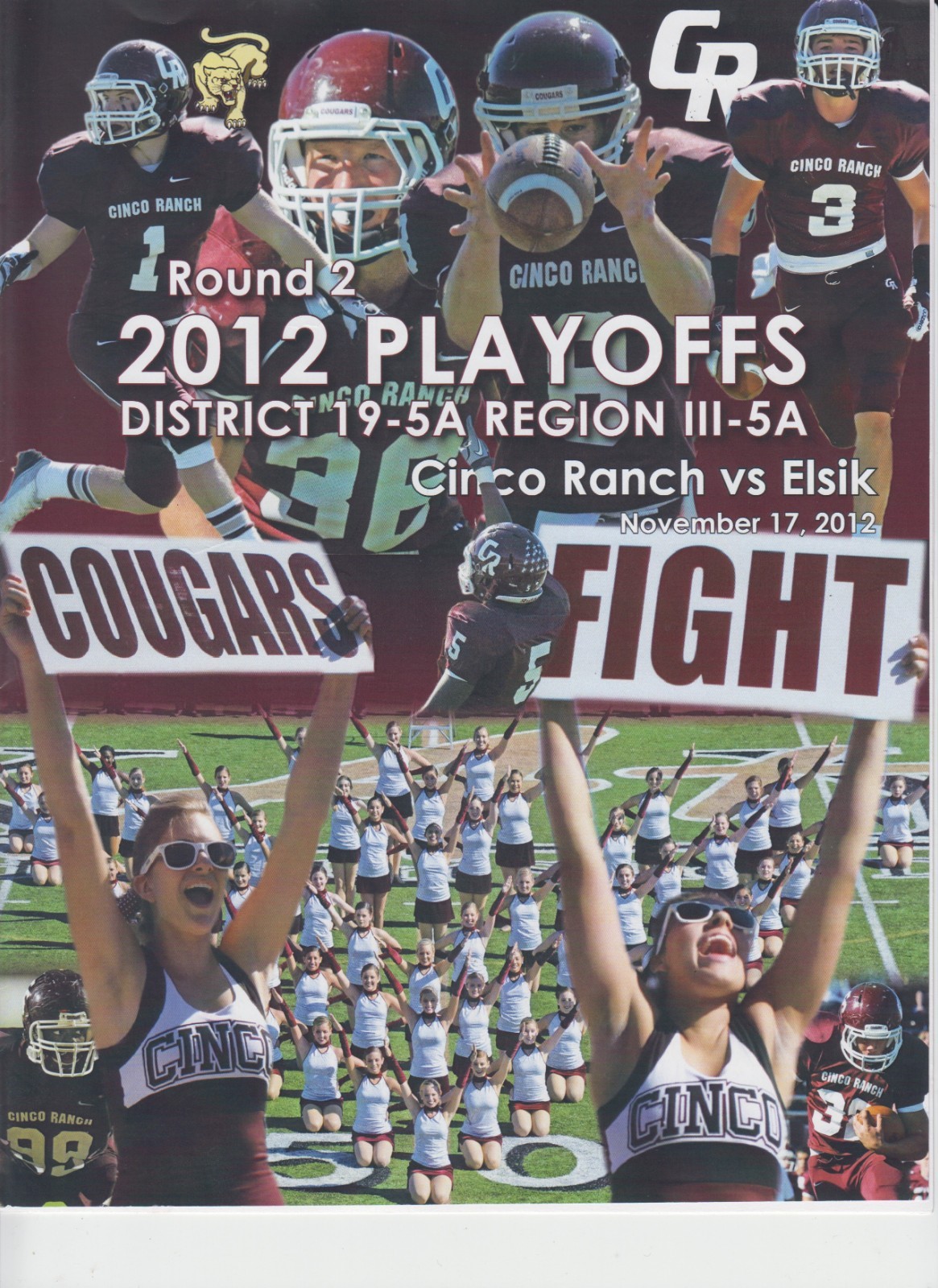 2012 TEXAS 5A STATE FOOTBALL PLAYOFFS            CINCO RANCH vs ALIEF ELSIK