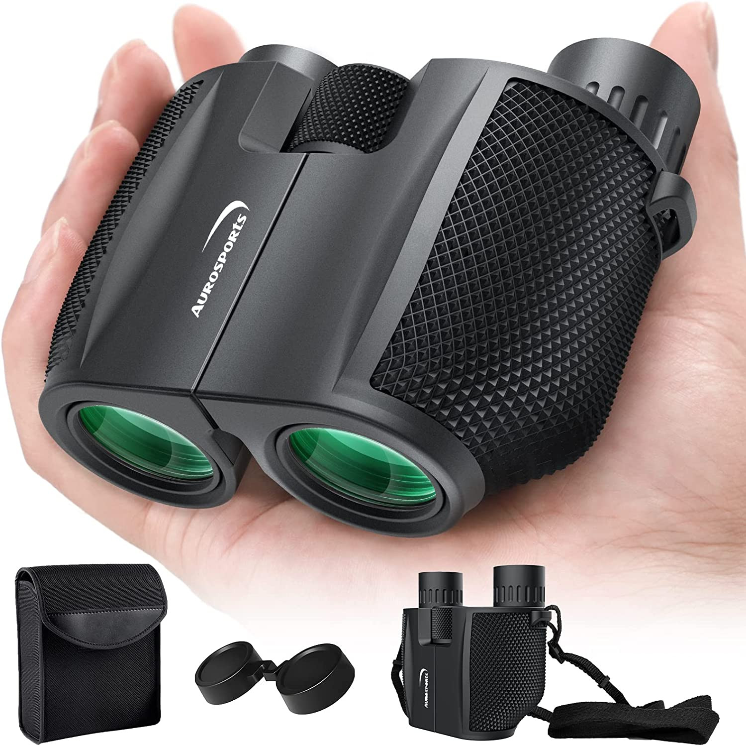 10X25 Binoculars for Adults and Kids, Large View Compact Binoculars for Bird Wat