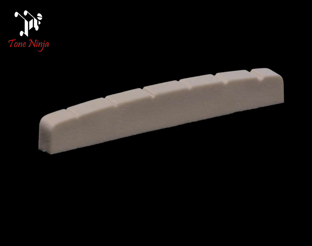Tone Ninja USA Made Slotted Nut Flat bottom Fender, Musicman White TN-NUT-002-W1