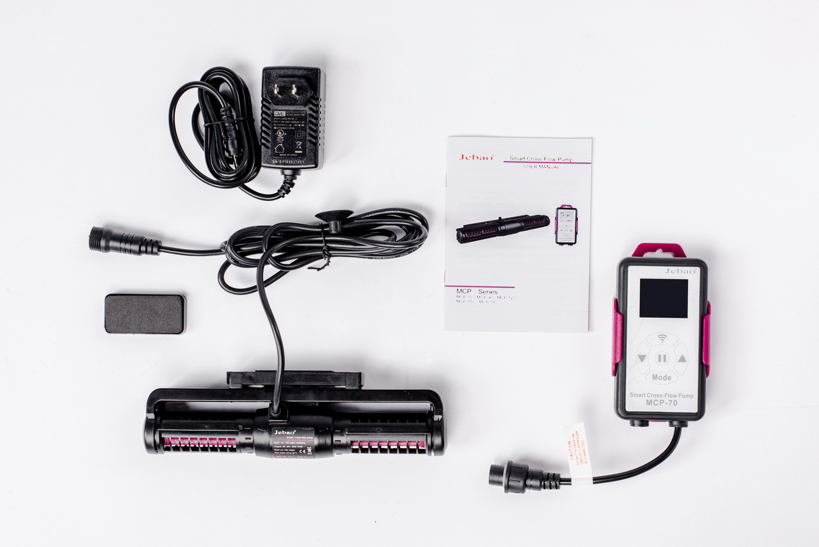 Jebao MCP-70 Smart Cross Flow Pump with LCD Display Controller Magnetic Base