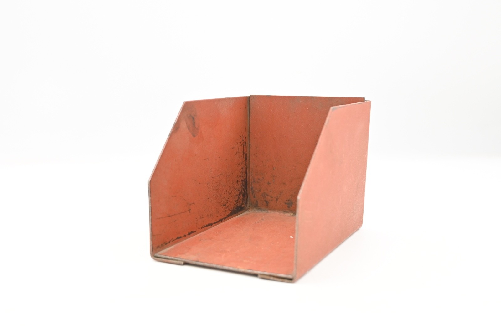 Vintage Industrial Red Bin Industrial Storage Parts Bins Medium Steel Storage #2
