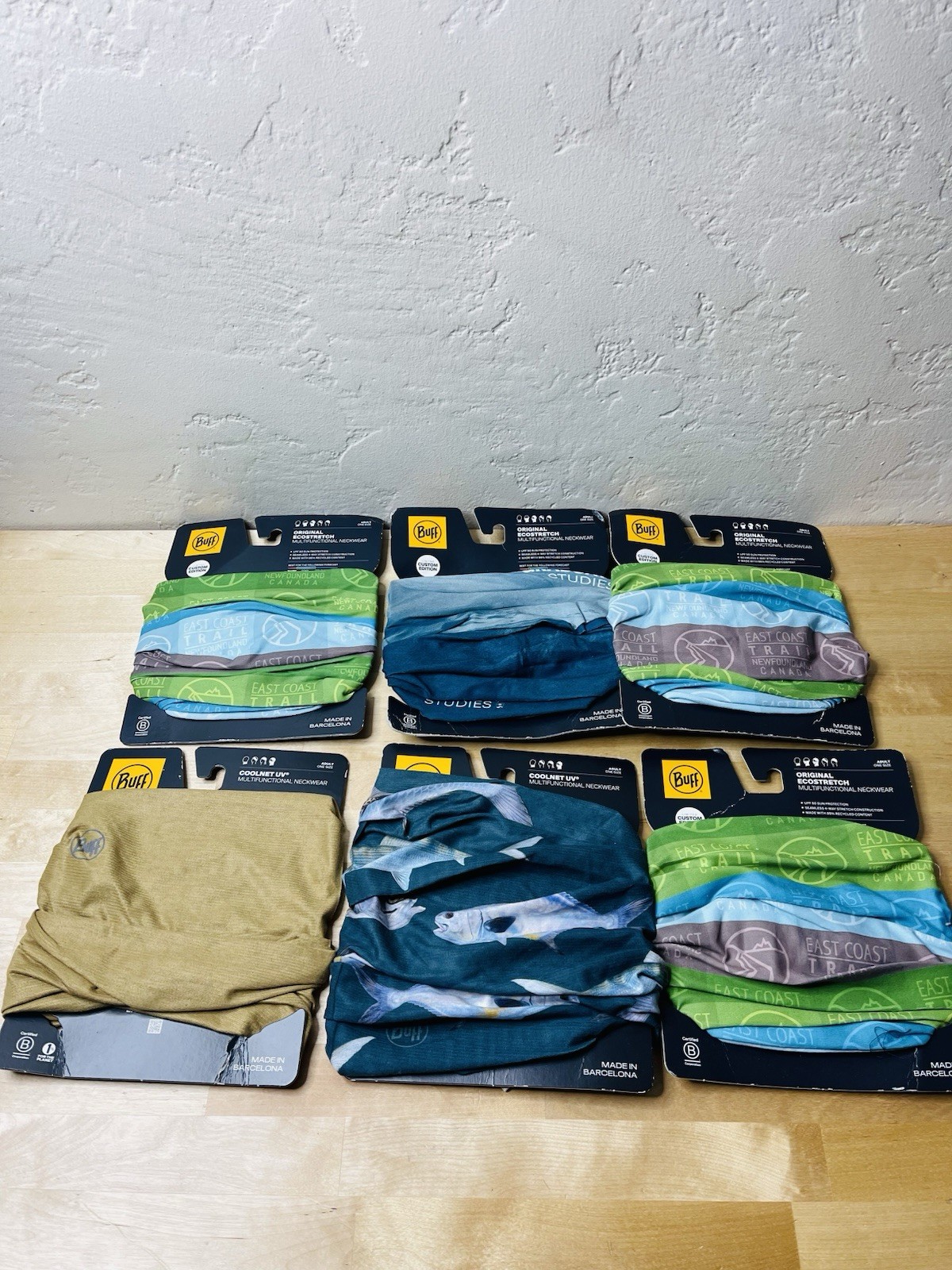 Buff Lot Of 6 Buff Coolnet UV Multifunctional Neckwear UPF 50 Different Colors