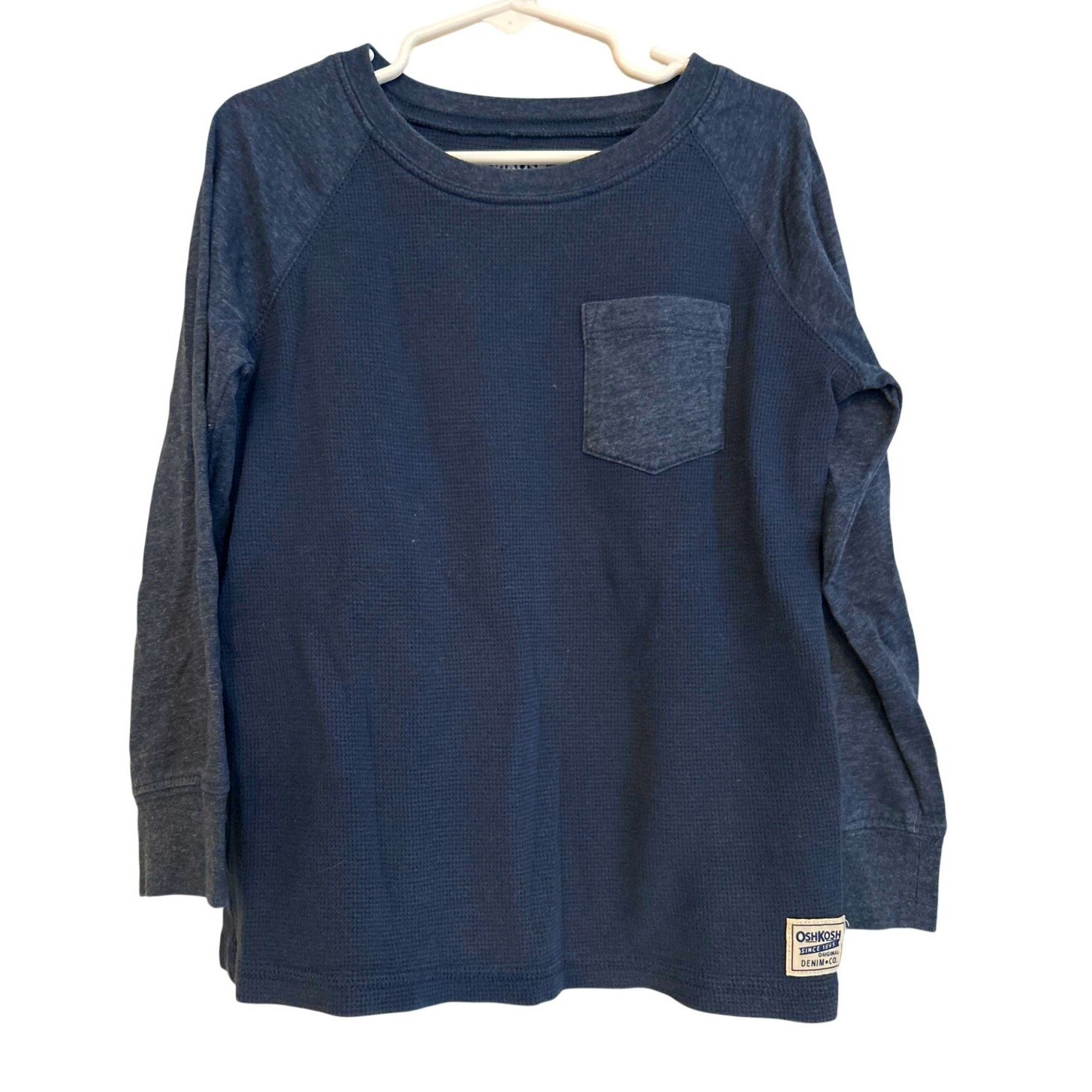 OshKosh B'Gosh Denim Co. Boys Long Sleeve Thermal Shirt Blue 7