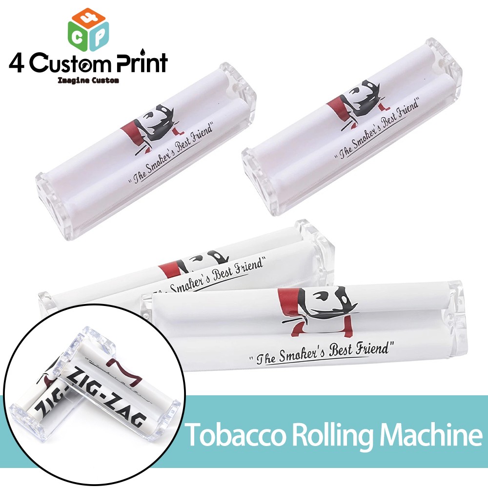 Portable ZIG ZAG 78mm Plastic Hand Roll Cigarette Rolling Tobacco Machine 2PCS
