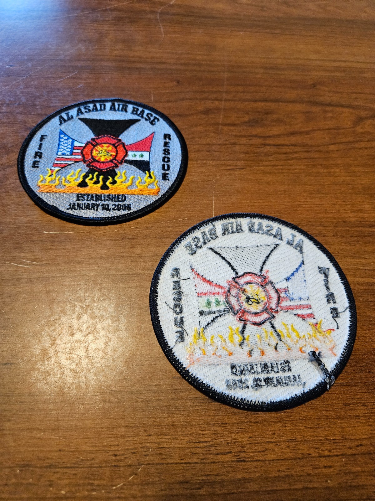 AL ASAD Air Base Iraq Fire Rescue US Military 4" Patch