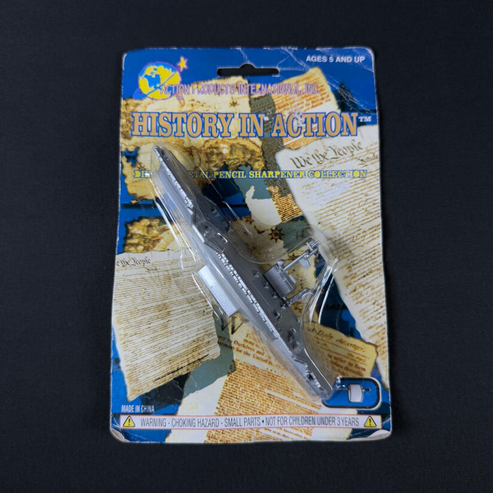 NEW IN PACKAGE - ACTION DIE-CAST METAL army ship REPLICA PENCIL SHARPENERS rare