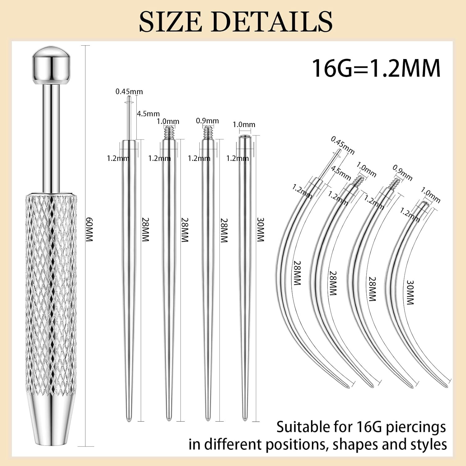 Piercing Taper Insertion Tool Piercing Ball Grabber Tool Kit Body Piercing