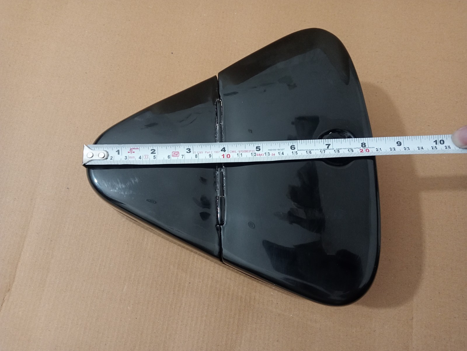 VINTAGE BSA,ARIEL TRIANGULAR TOOL BOX BLACK PAINTED STEEL |Fit For
