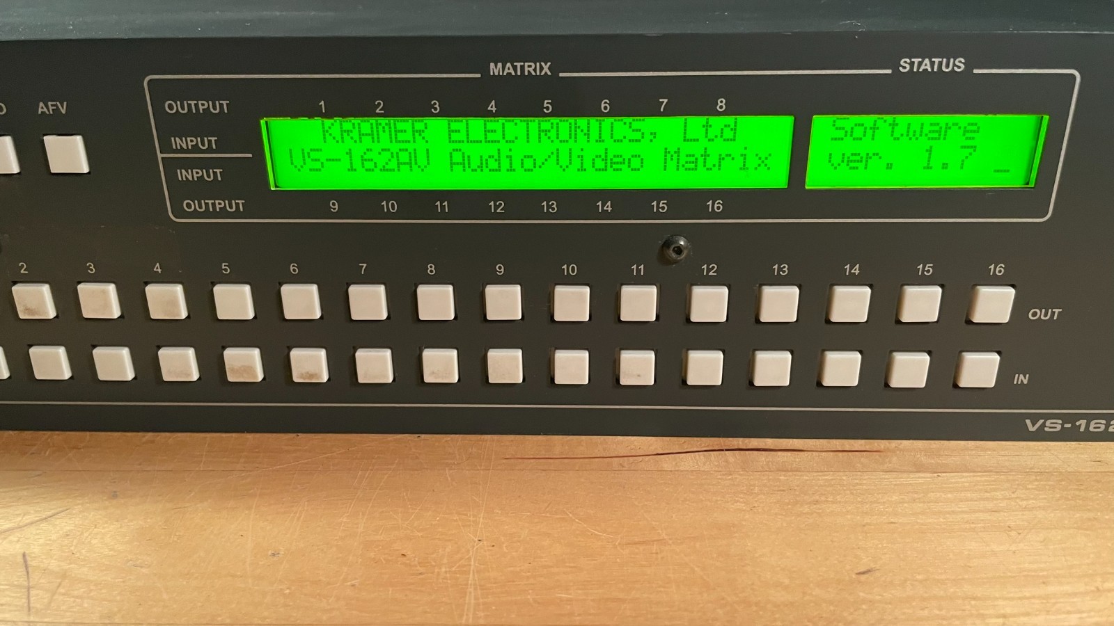 Kramer VS-162AVRCA 16x16 Stereo Audio + Composite Video Matrix Switch